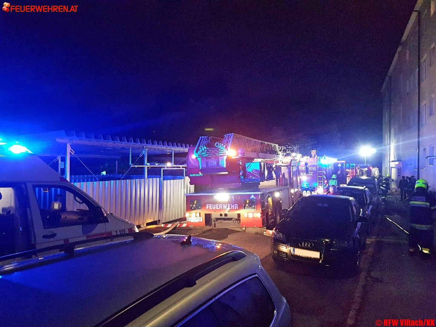 HFW Villach: Brand in einem Mehrparteienhaus