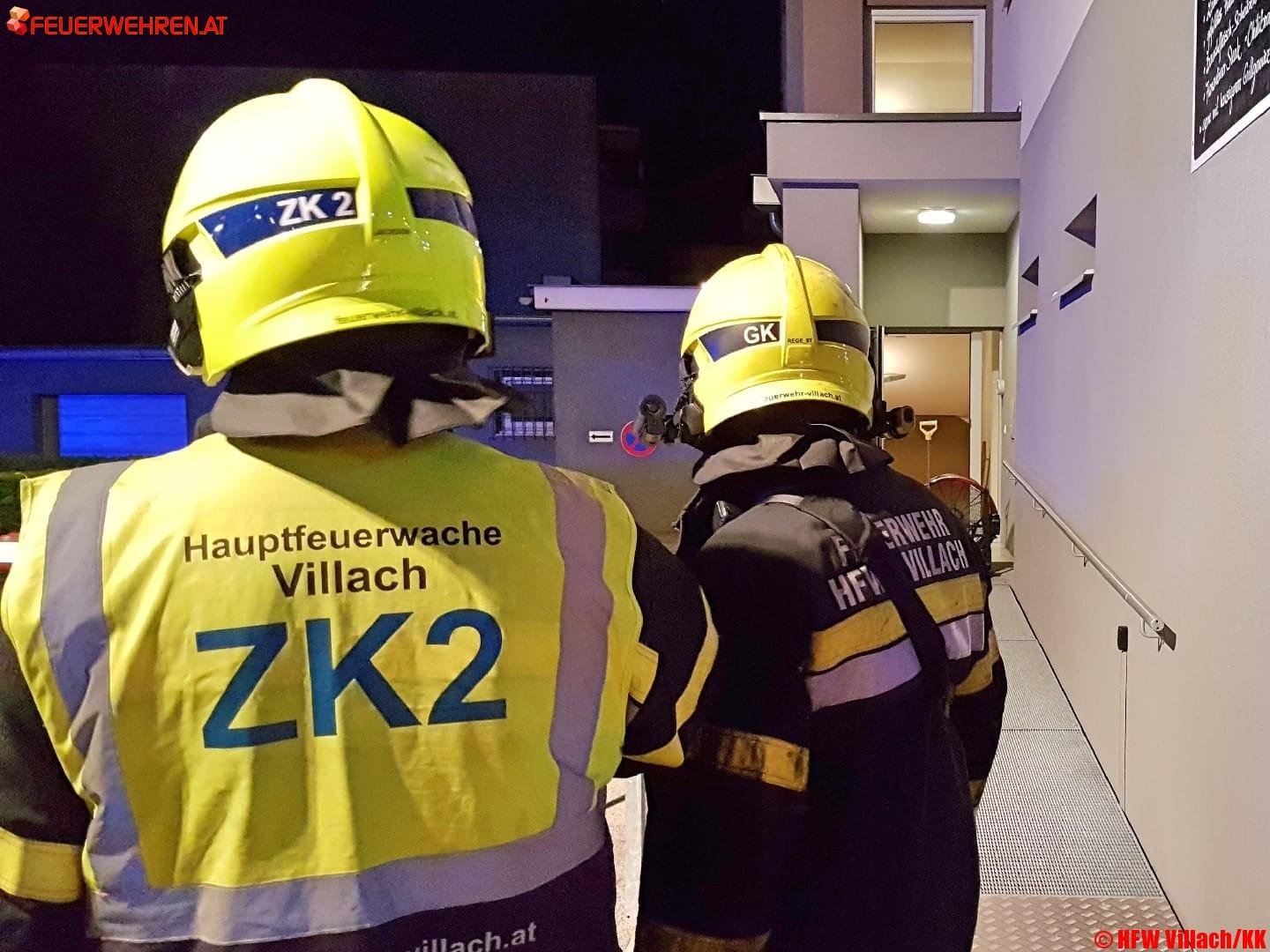 HFW Villach: Küchenbrand in einem Mehrparteienhaus