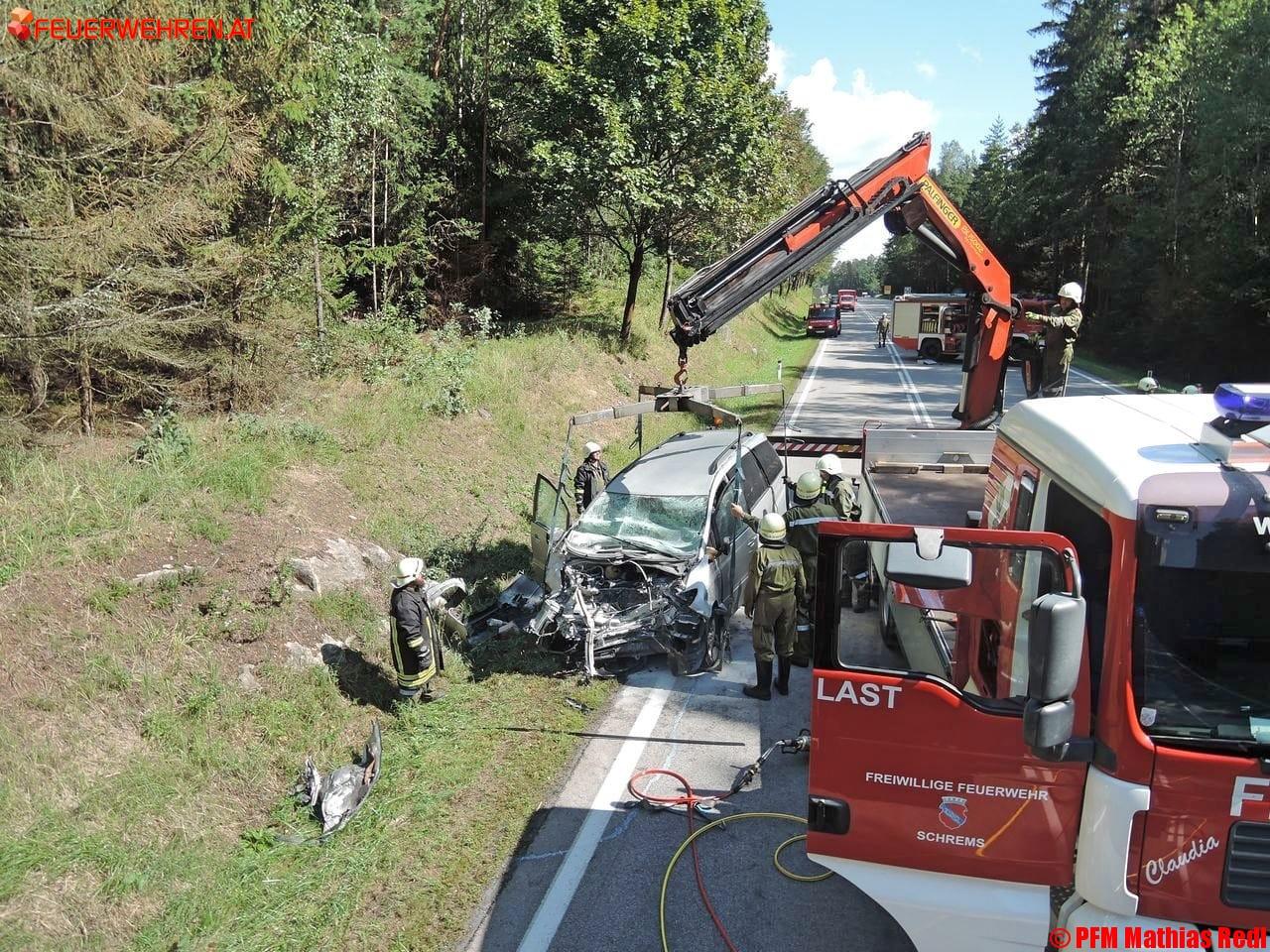 BFKDO Gmünd: Wieder schwerer Unfall auf der B41