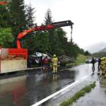FF Langwies: Kollision zweier Fahrzeuge auf der B145