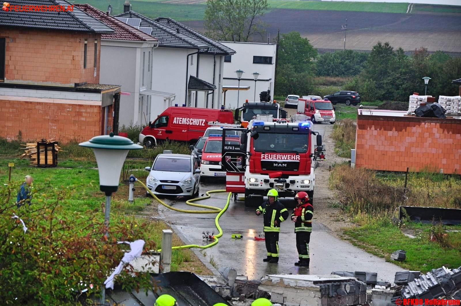 BFKDO Hollabrunn: Explosion Einfamilienhaus