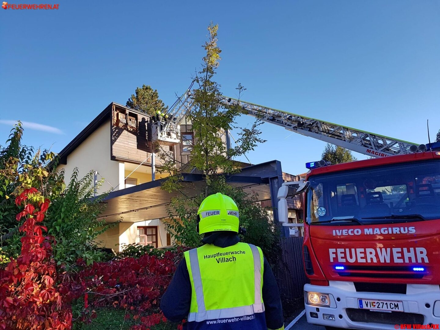 HFW Villach: Beginnender Wohnhausbrand