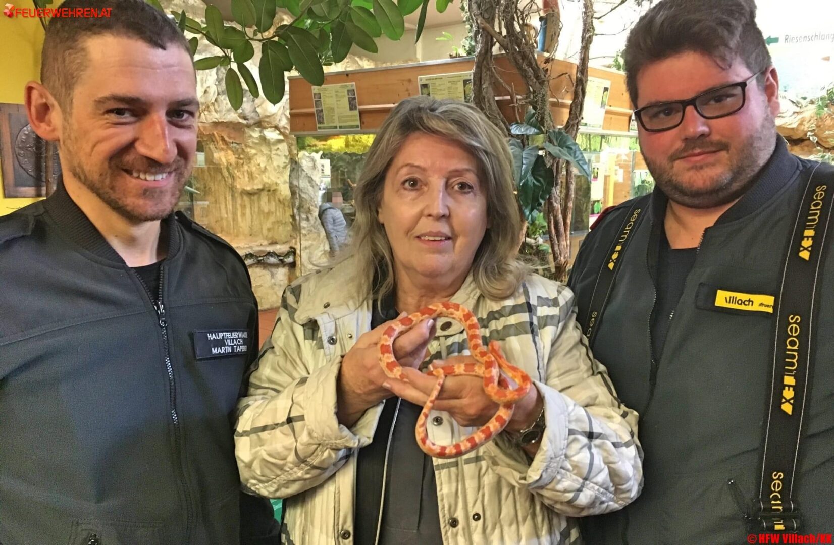 HFW Villach: Rettung einer exotischen Schlange