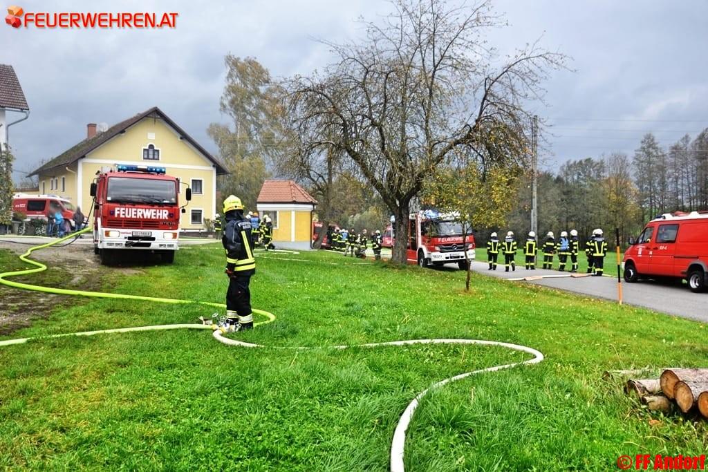 FF Andorf: Große Herbstübung der vier Andorfer Feuerwehren