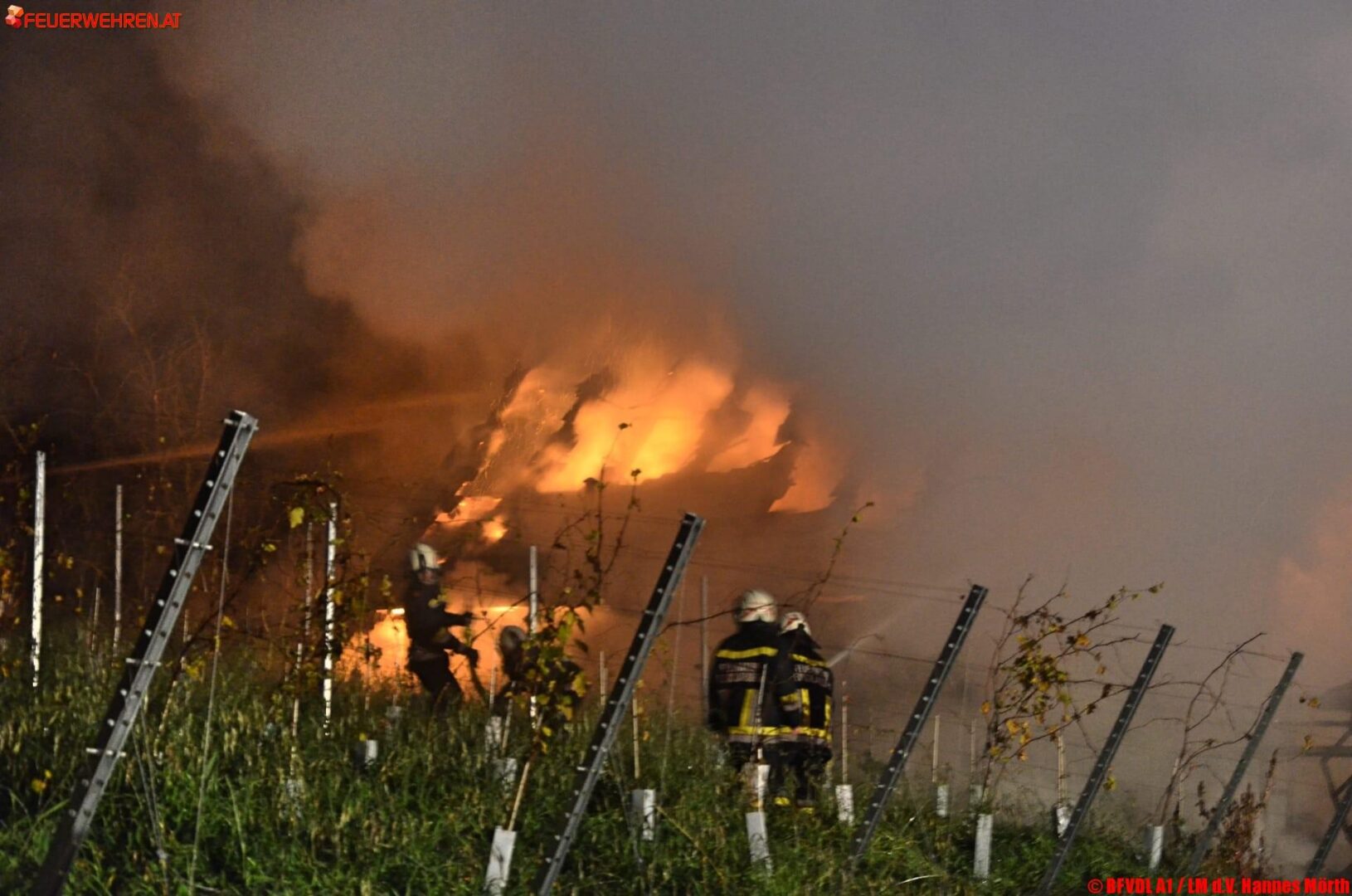 BFVDL: Wirtschaftsgebäudebrand in Deutschlandsberg