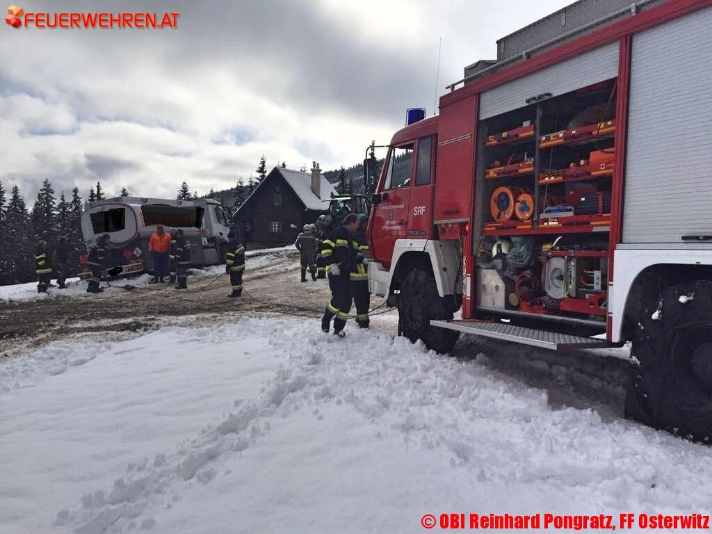 BFVDL: Tankwagenbergung auf der Stoffhütte