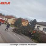 FF Pettendorf: Baum droht auf Wohnhaus zu stürzen 2