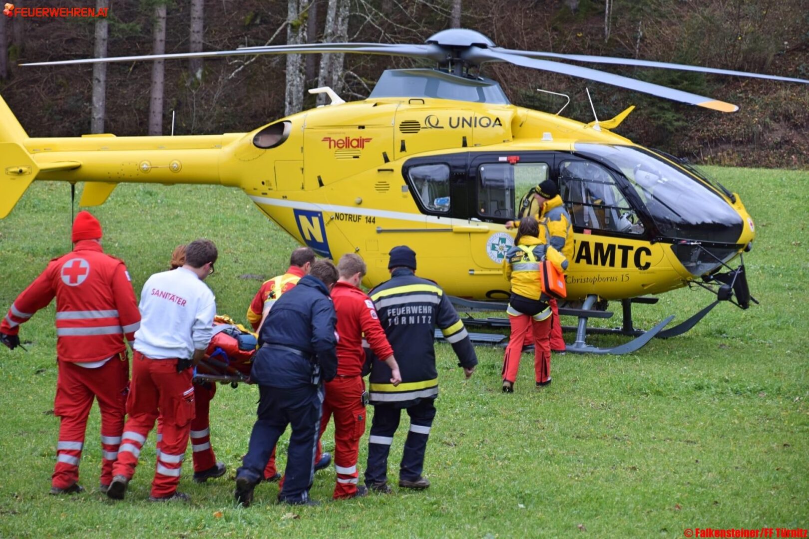 FF Türnitz: Schwerer Forstunfall in Türnitz