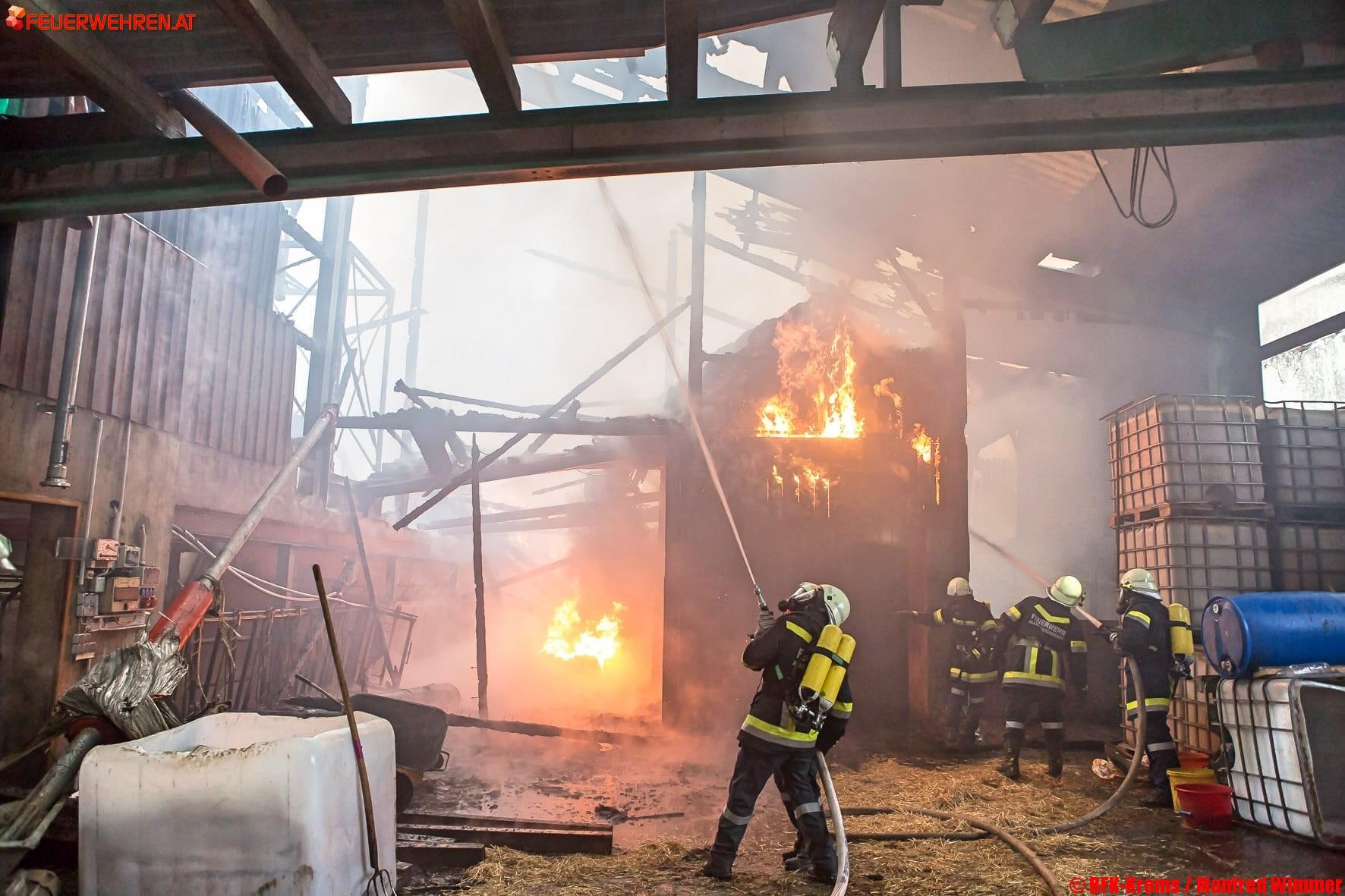 BFK Krems: Zweiter Großbrand in der Gemeinde Lichtenau innerhalb weniger Stunden