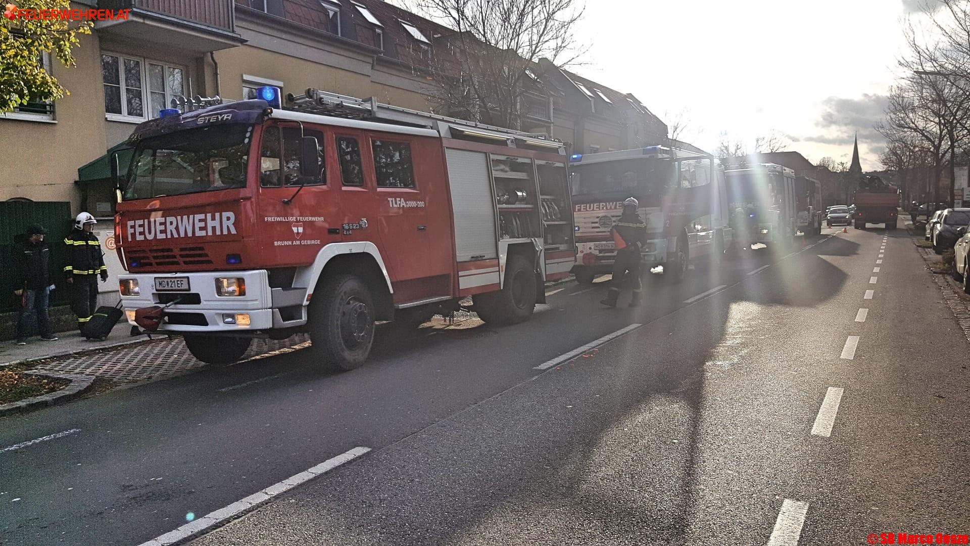 FF Brunn am Gebirge: Kellerbrand in Mehrparteienhaus