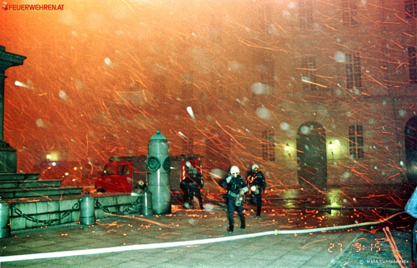 BF Wien: Brand der Hofburg vor 25 Jahren
