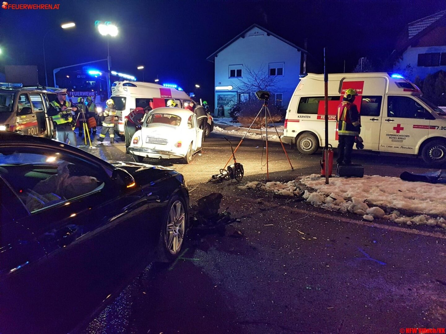 HFW Villach: Zwei Verkehrsunfälle gleichzeitig