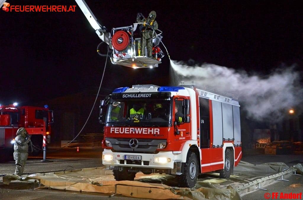 FF Andorf: Gemeinsame Übung von Feuerwehr und Bundesheer