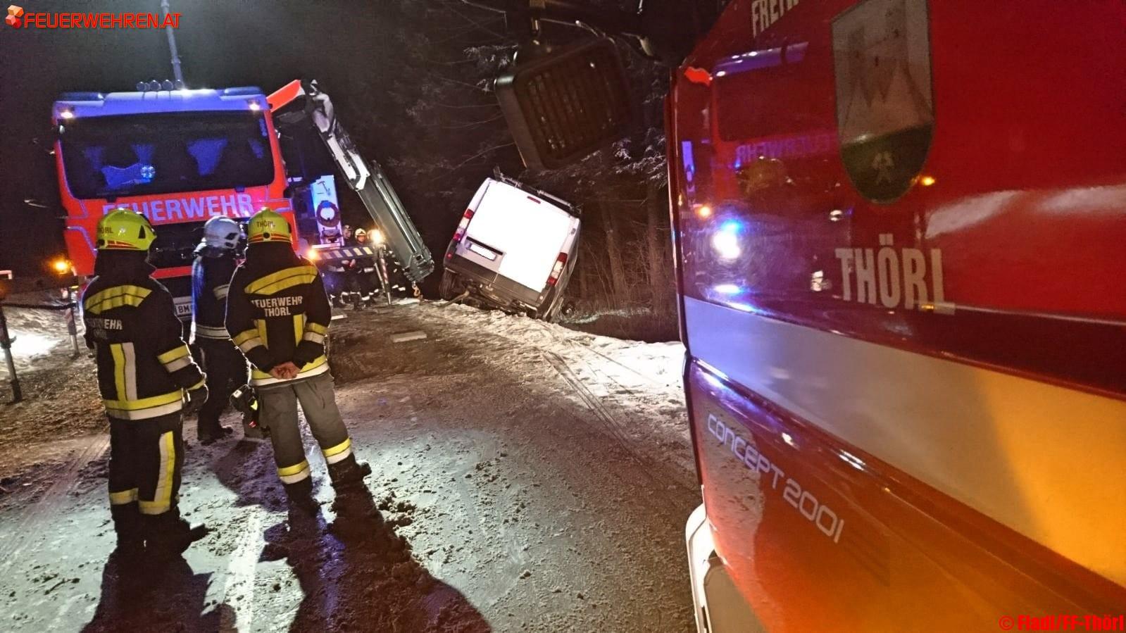 FF Thörl: Verkehrsunfall am Maria Empfängnis Tag