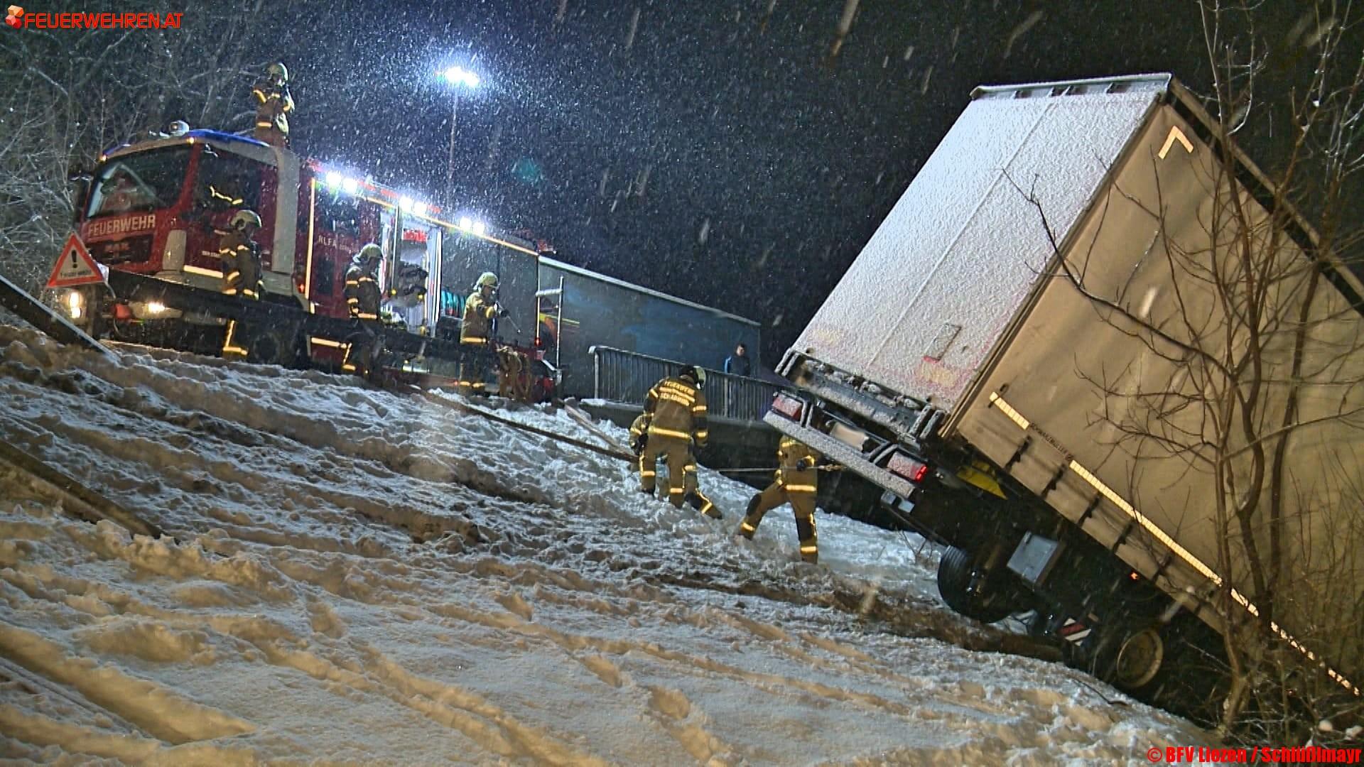 BFV Liezen: LKW gegen PKW bei Schladming