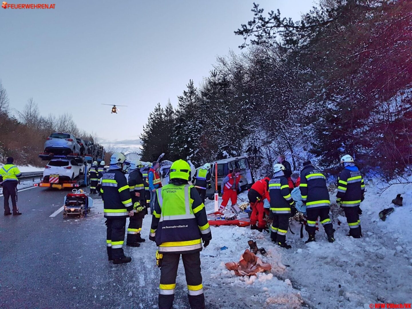 HFW Villach: Verkehrsunfall auf der Karawankenautobahn