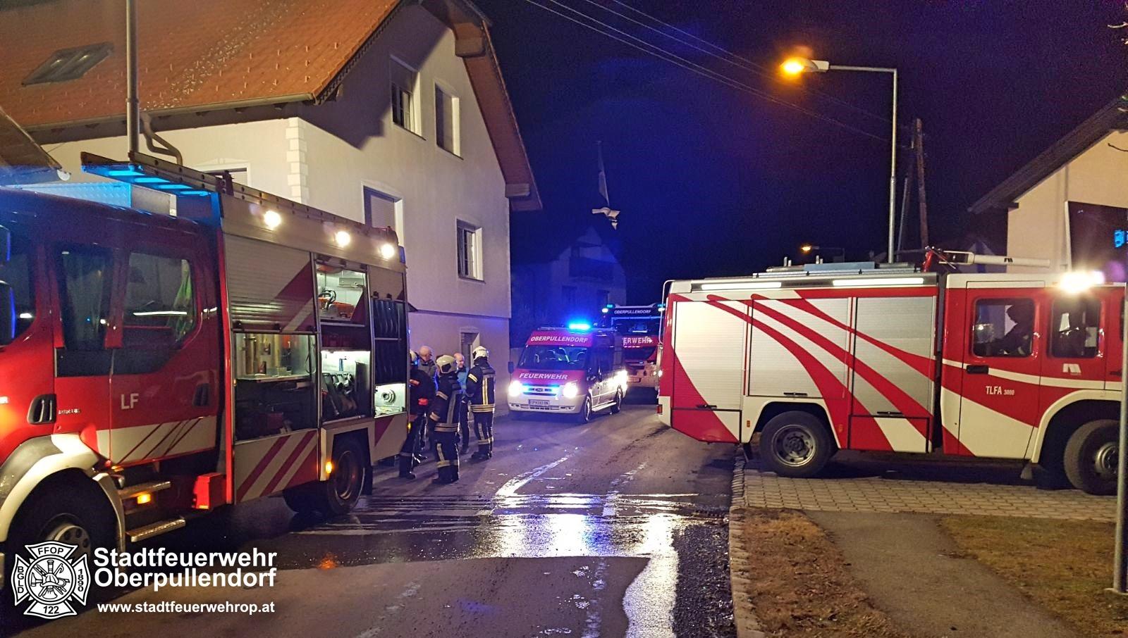 Stadtfeuerwehr Oberpullendorf: Kellerbrand in Bubendorf