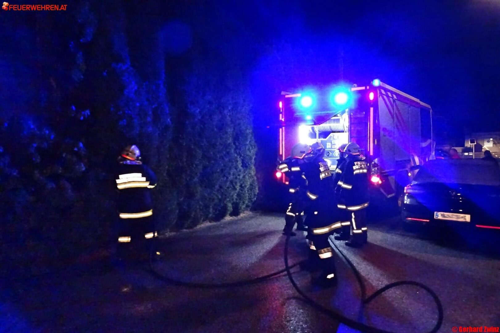 Brandeinsatz in Pottschach zu Silvester
