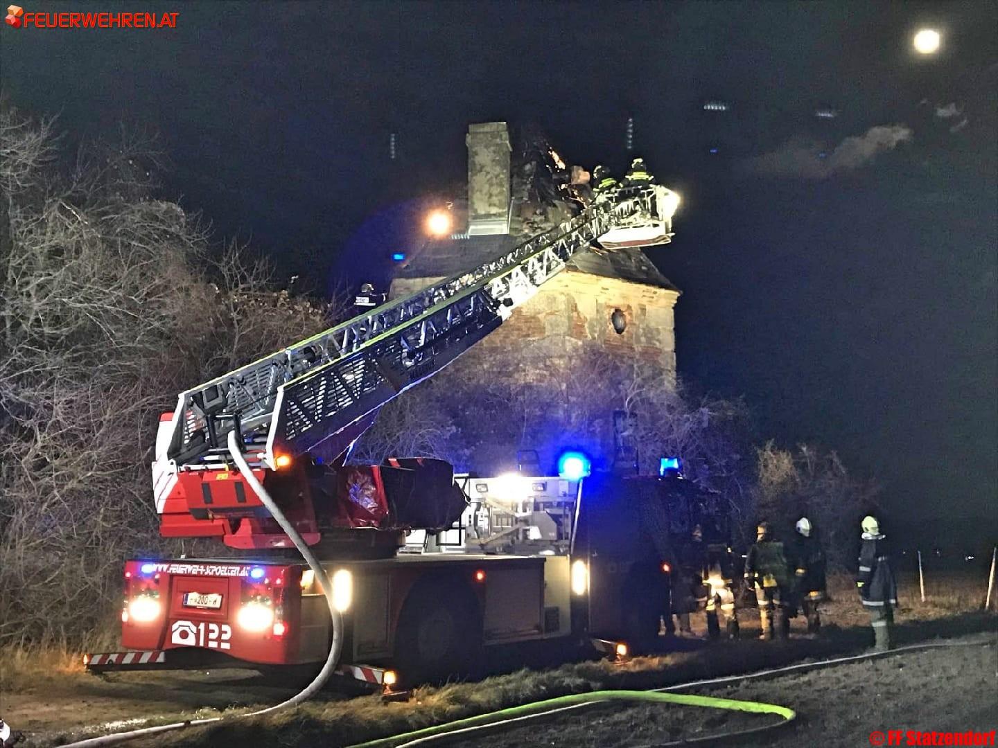 FF Statzendorf: Dachstuhlbrand in Walpersdorf