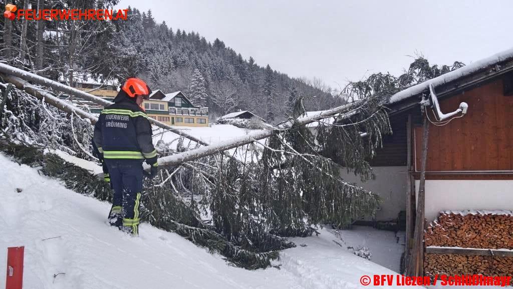 BFV Liezen: Schwerer Schneesturm