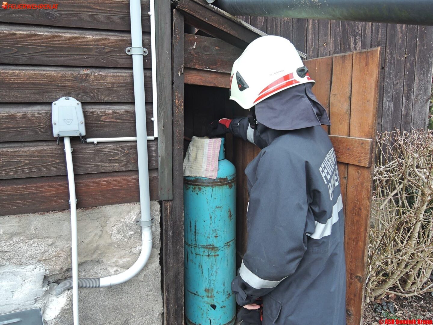 Gasaustritt in Hoheneicher Einfamilienhaus