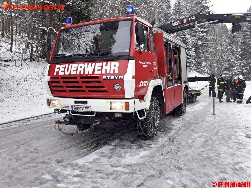 FF Mariazell: Wintereinbruch sorgt für zahlreiche Einsätze