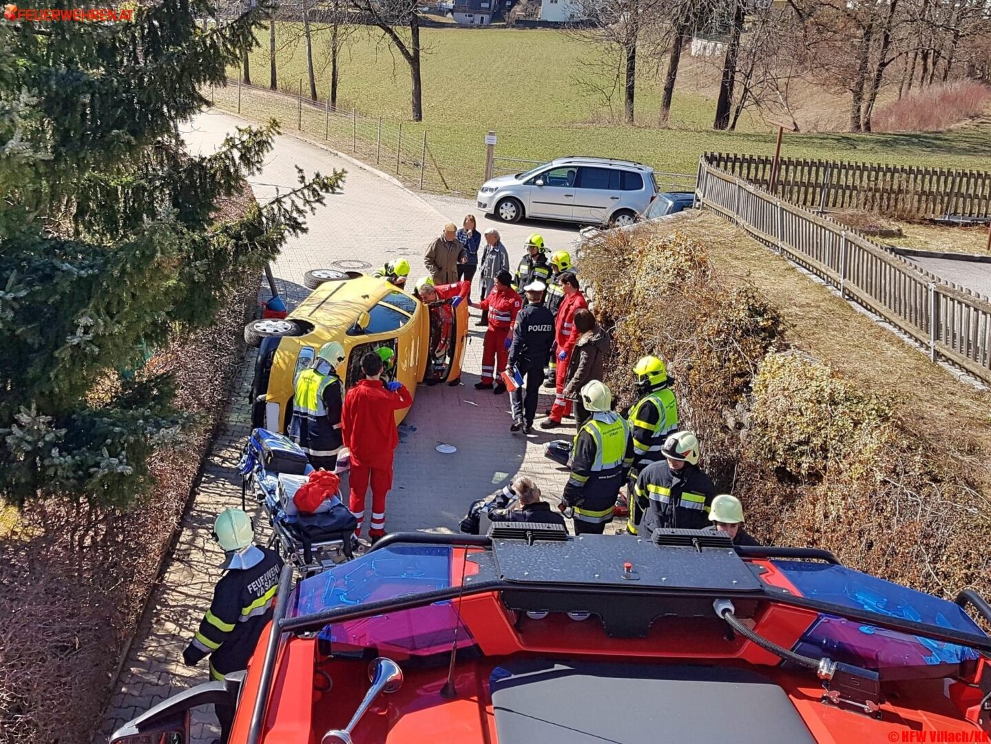 HFW Villach: Verkehrsunfall endet glimpflich