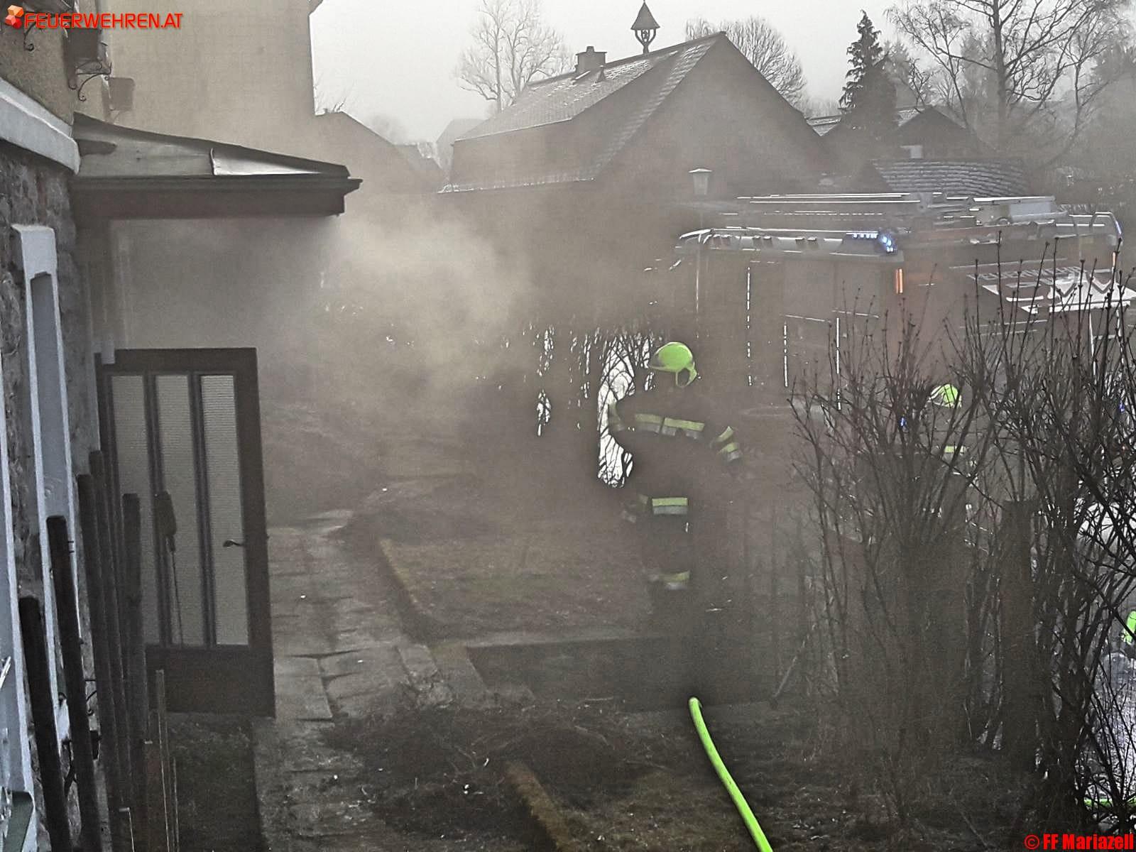 FF Mariazell: Brandeinsatz am Kreuzberg