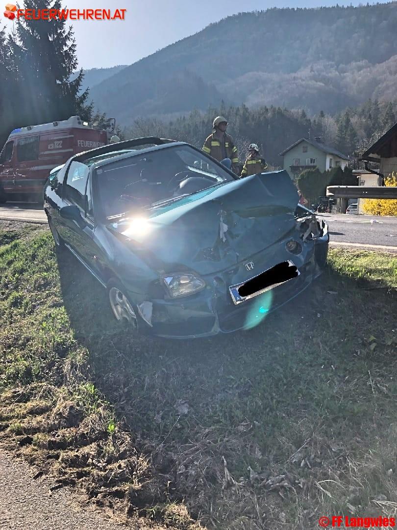 FF Langwies: Verkehrsunfall auf der B145