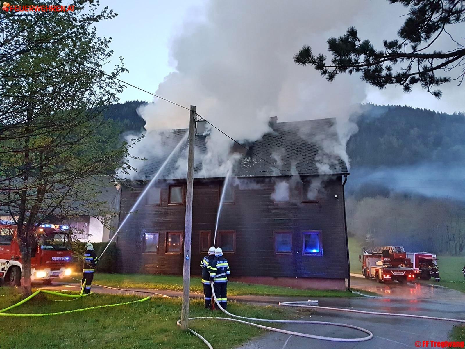 BFV Liezen A06: Wohnhausbrand in Treglwang