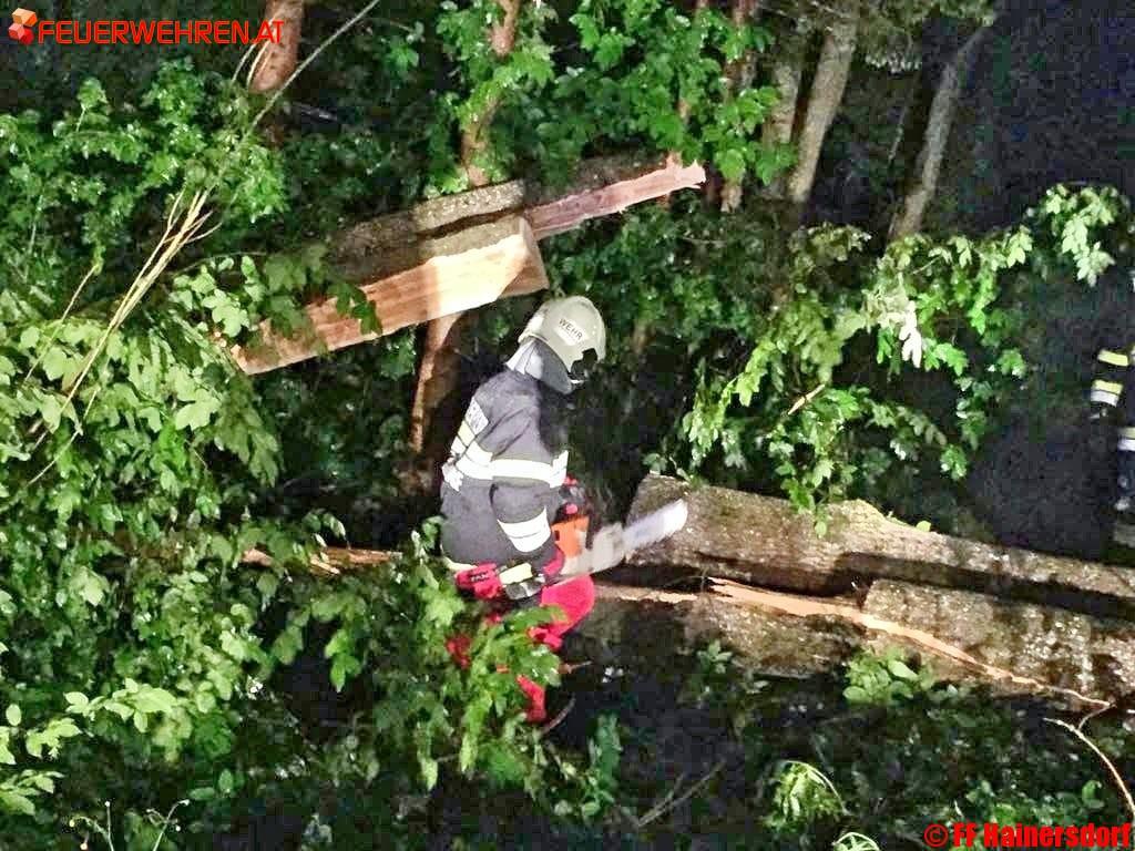 FF Hainersdorf: Unwettereinsatz