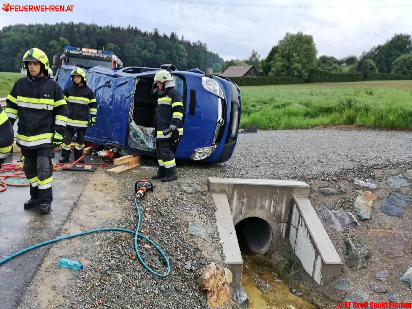 BFVDL: Schwerer Verkehrsunfall in Groß St. Florian
