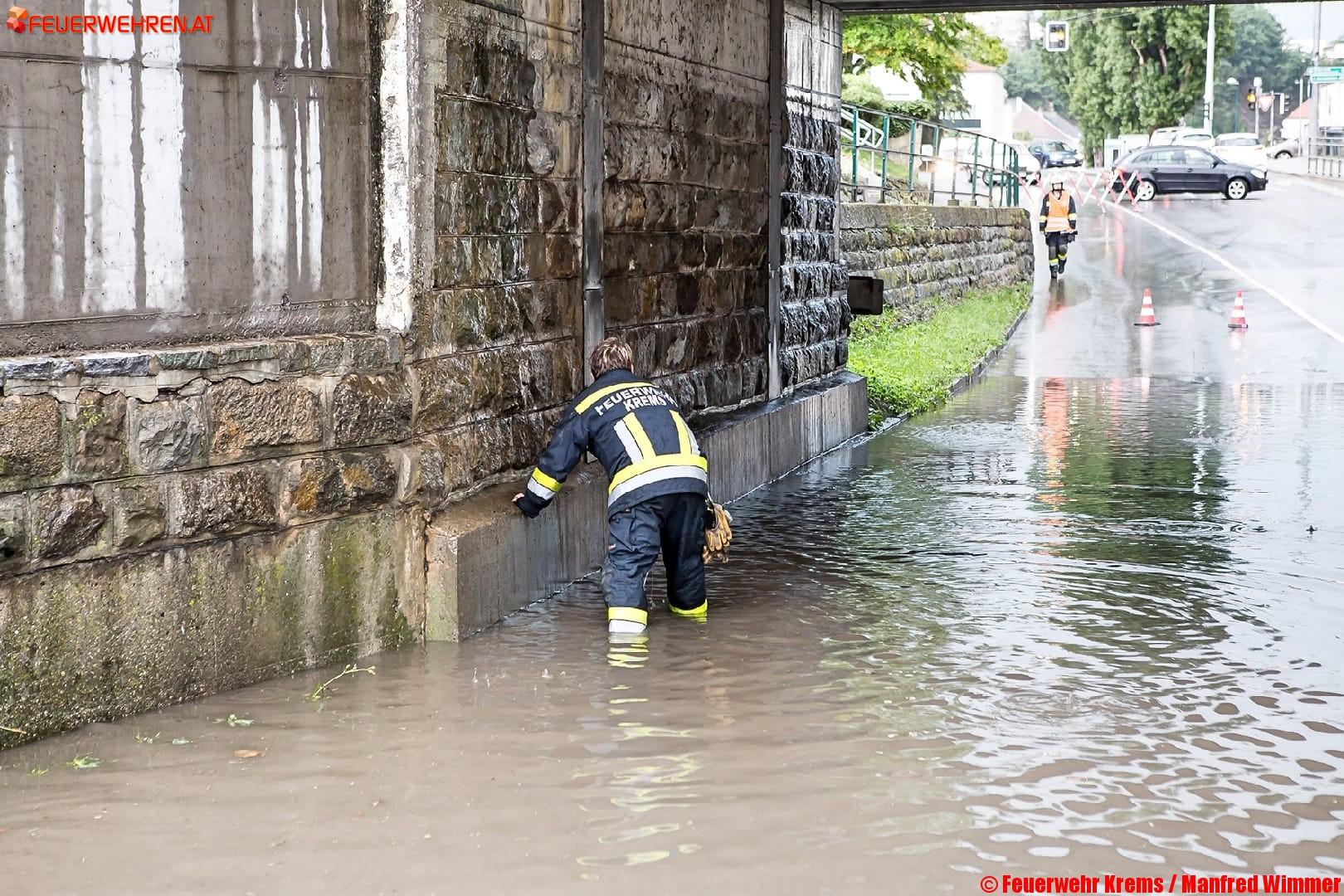 BFK Krems: Mehr als 100 Unwettereinsätze im Stadtgebiet