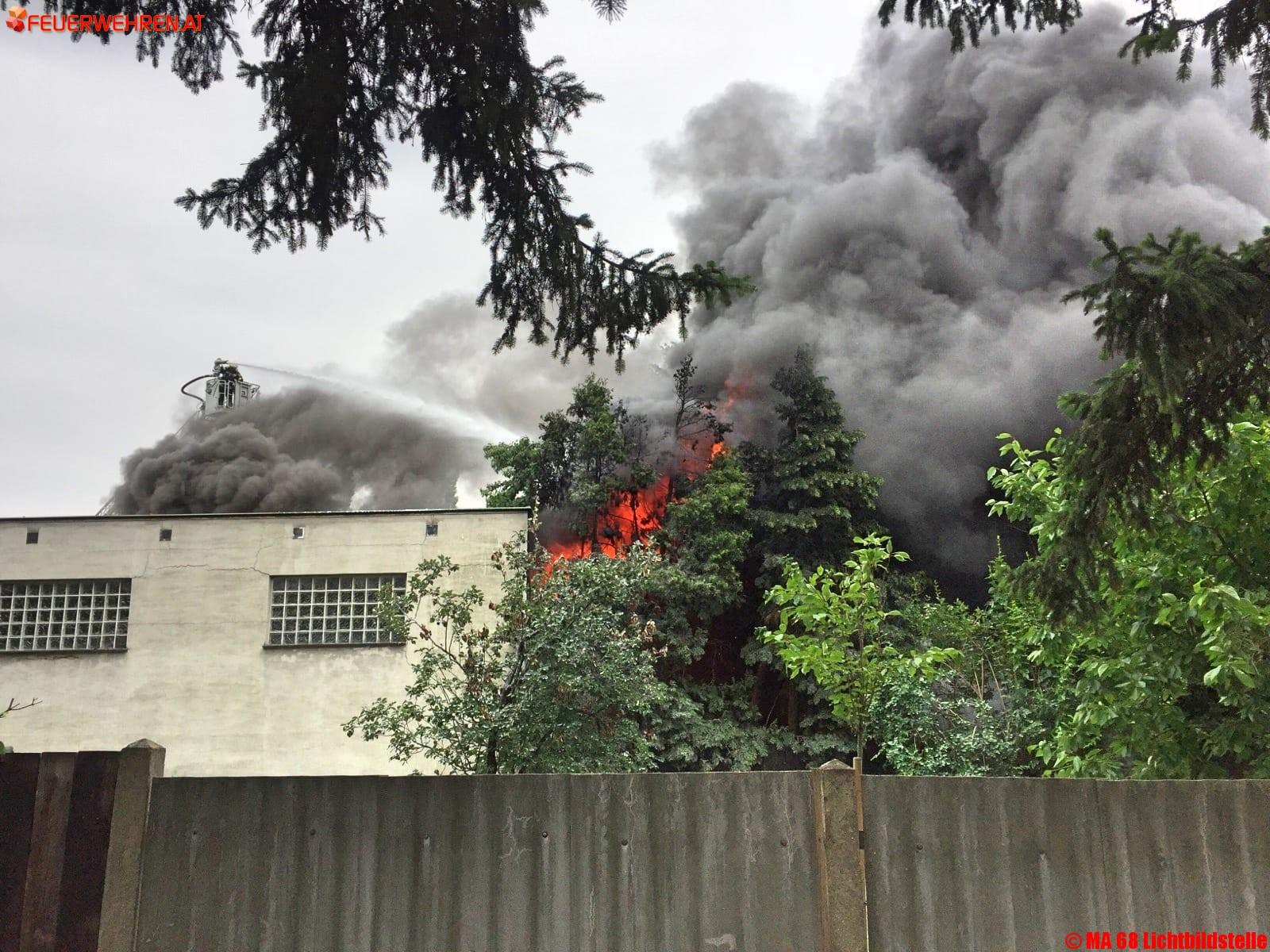 Brand in Lagerhalle löste Großeinsatz aus