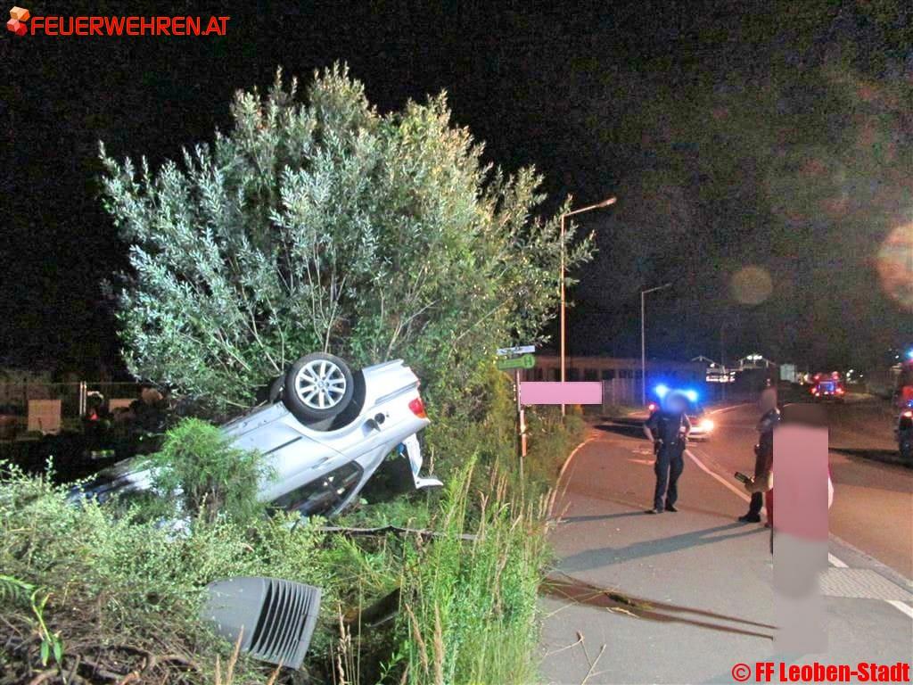 FF Leoben-Stadt: Verkehrsunfall Kerpelystraße