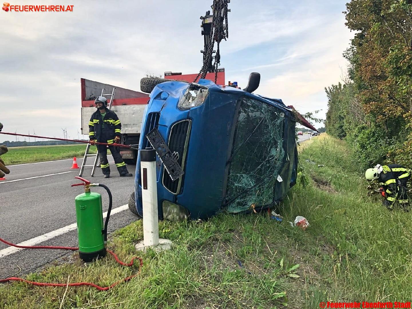 FF Ebenfurth: Verkehrsunfall auf der B60