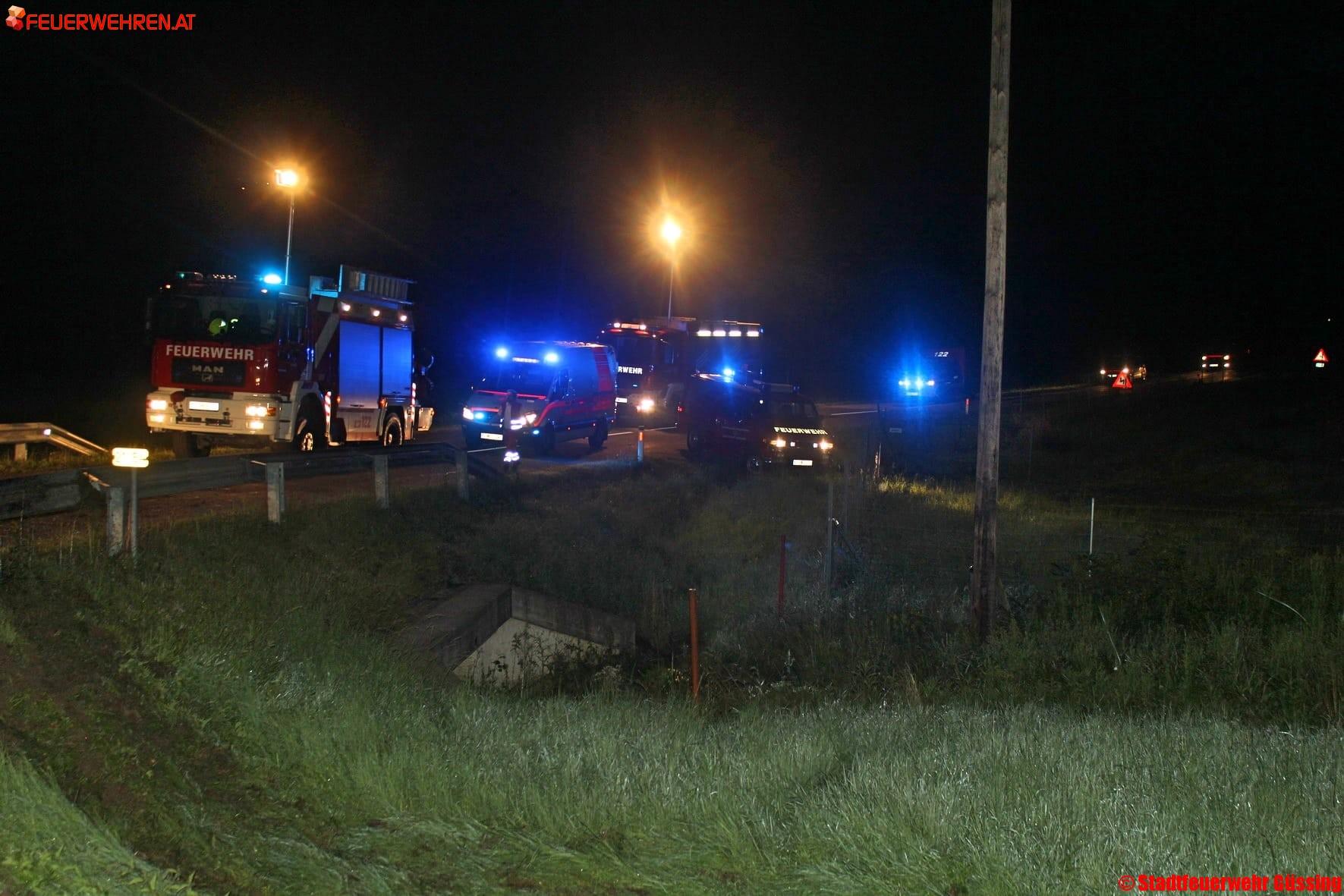 STF Güssing: Verkehrsunfall auf der B57