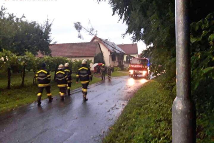 FF Mogersdorf-Ort: Baum stürzte auf Wohnhaus