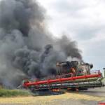 BFK Waidhofen a.d.Thaya: Mähdrescherbrand in Tschechien