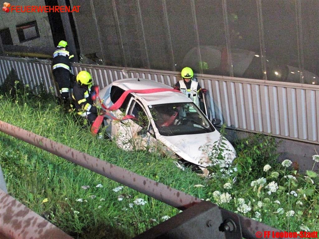 FF Leoben-Stadt: Verkehrsunfall auf der B115a