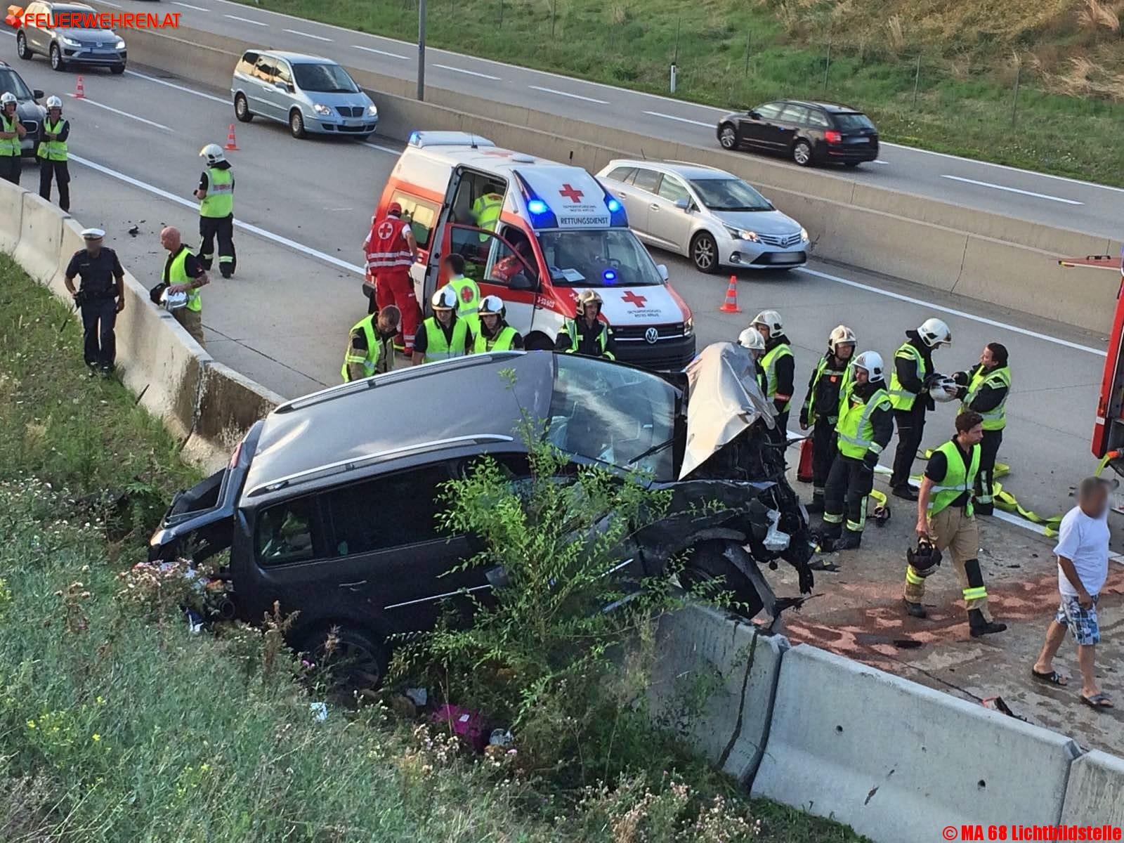BF Wien: Verkehrsunfall auf S1