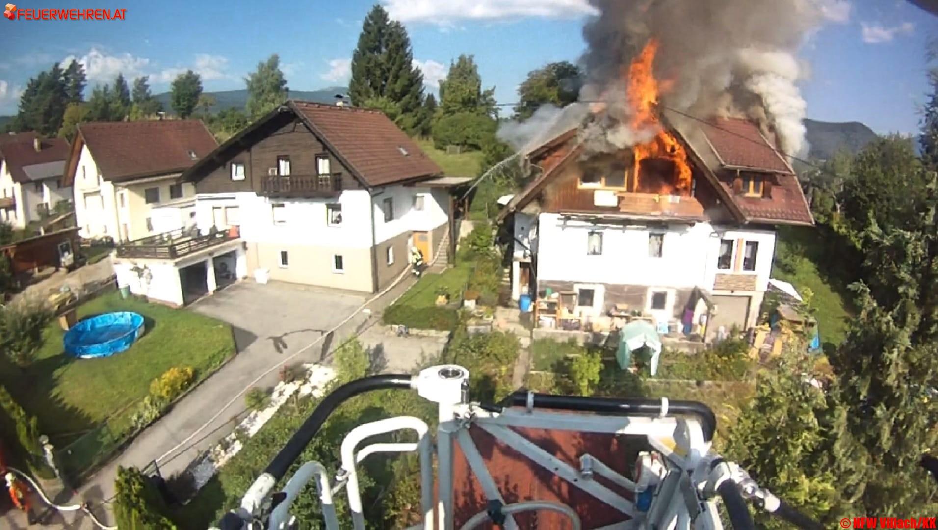 HFW Villach: Wohnhausbrand Alarmstufe 3