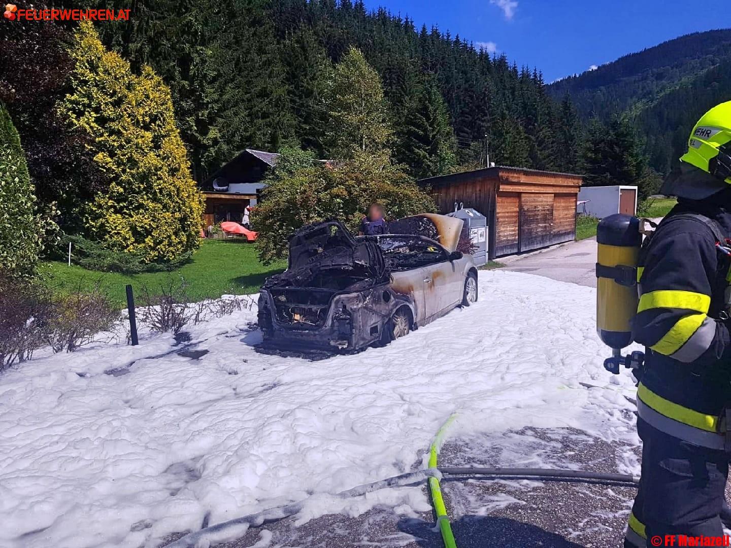 FF Mariazell: Fahrzeugbrand B21