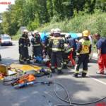 BF Wien: Rettungsaktion eines Pkw-Lenkers