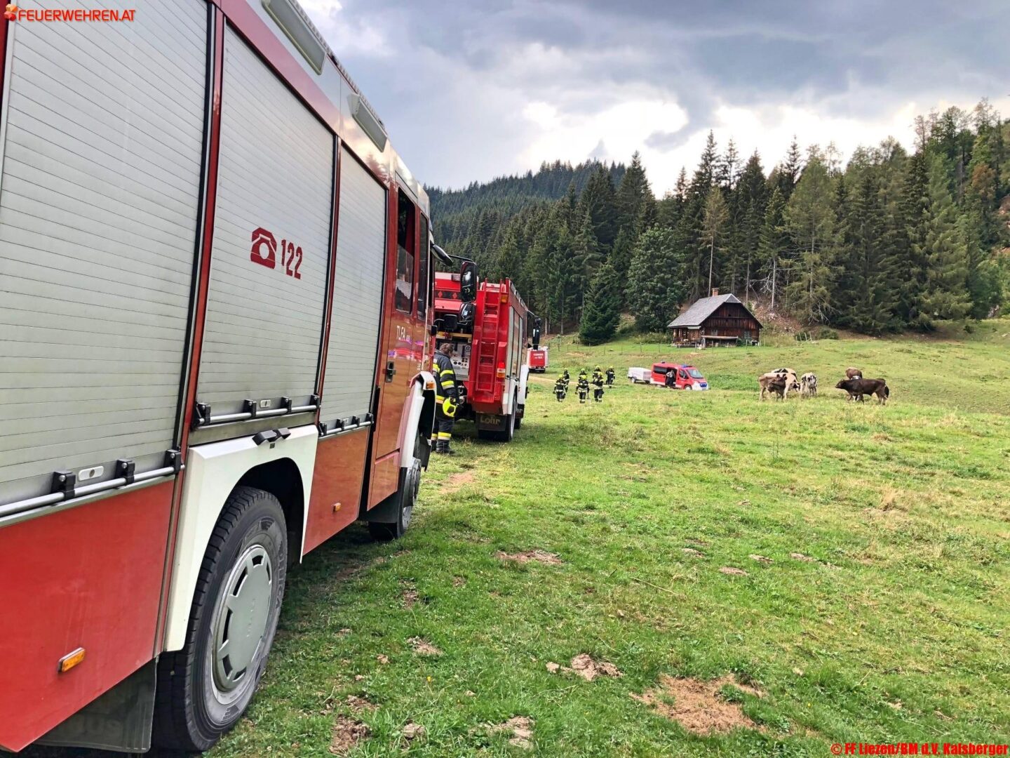 BFV Liezen: Waldbrand am Aichelkar in Wörschach