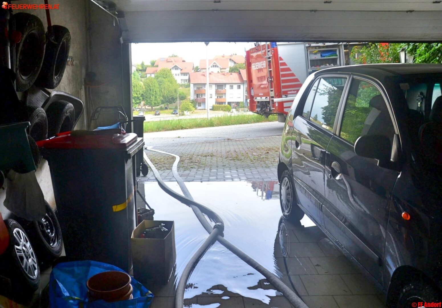 FF Andorf: Überflutung in Andorf