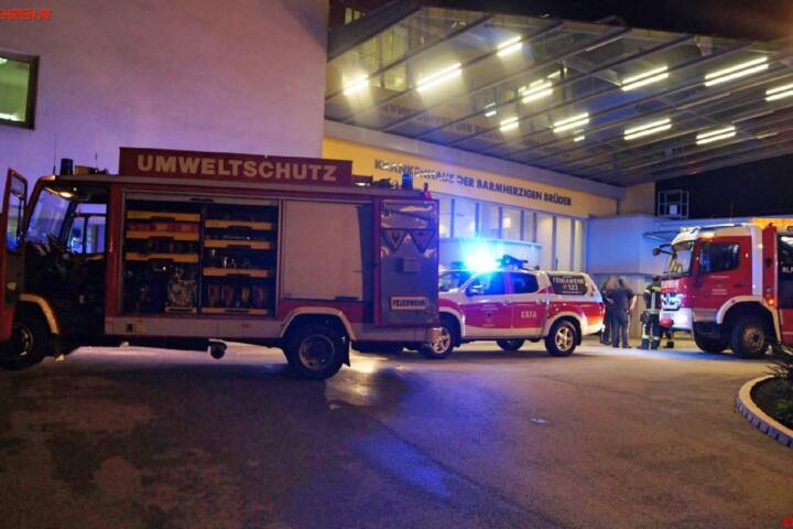 FF Eisenstadt: Gasaustritt Krankenhaus Eisenstadt