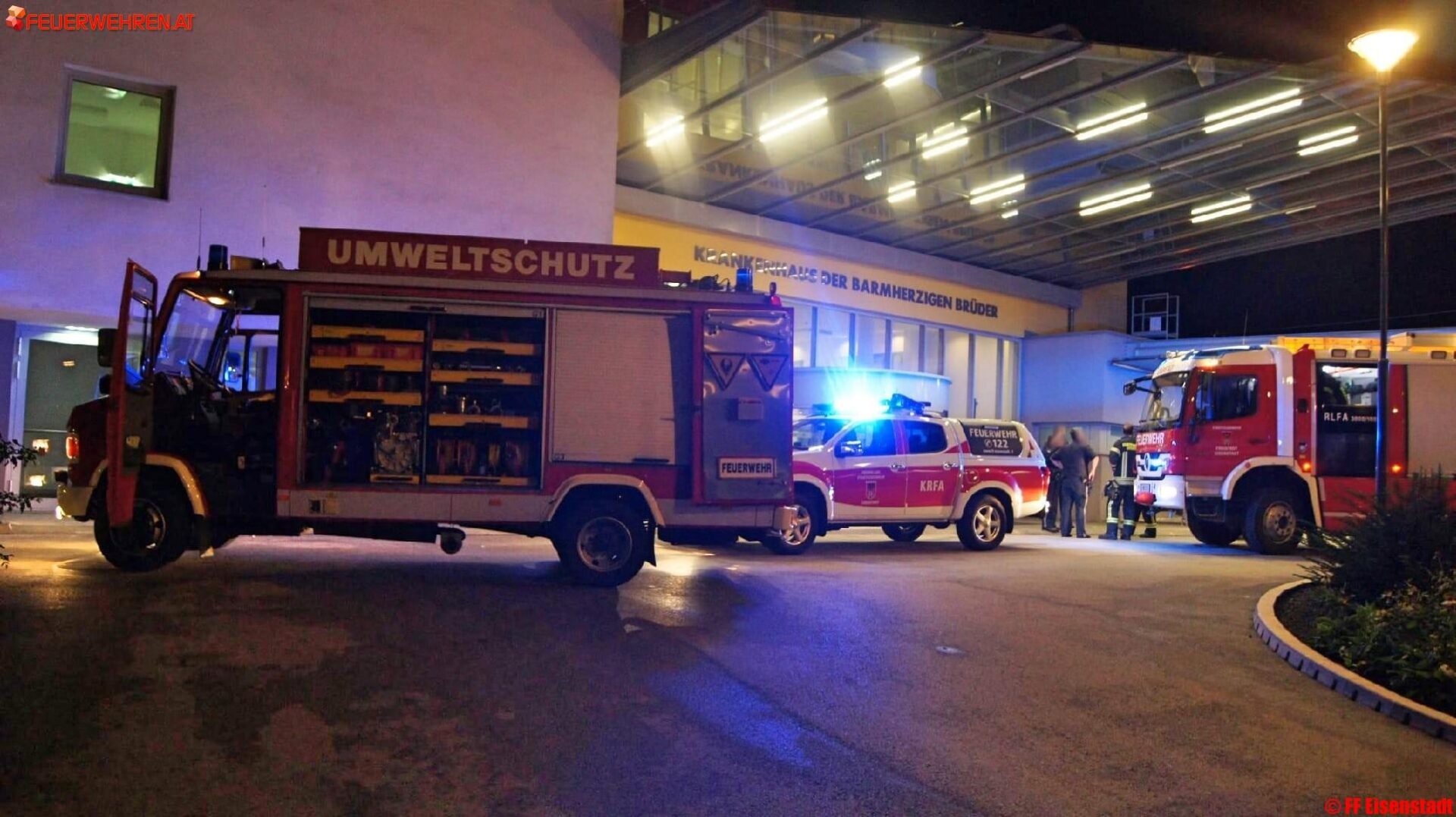 FF Eisenstadt: Gasaustritt Krankenhaus Eisenstadt