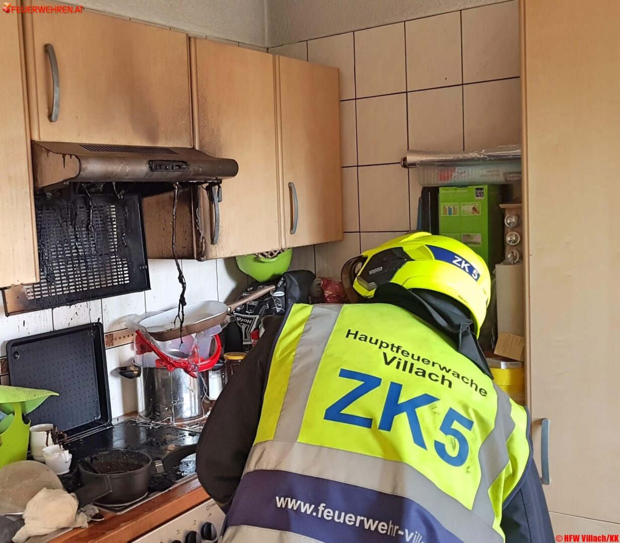 HFW Villach: Beginnender Küchenbrand