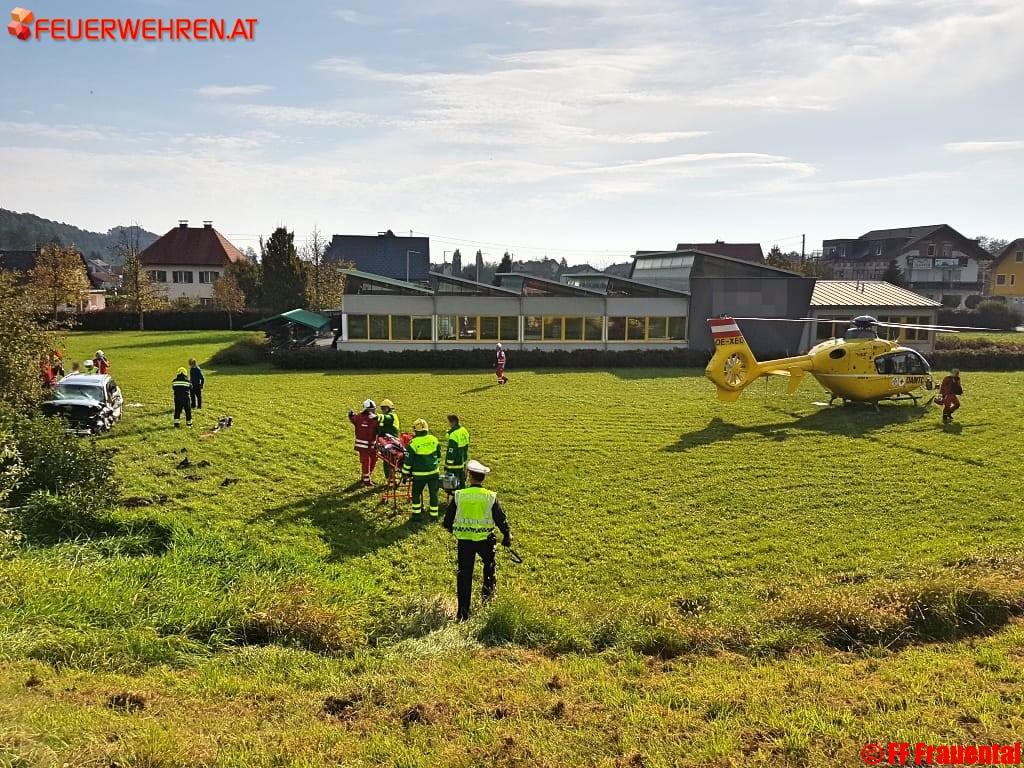 BFVDL: Verkehrsunfall B76 mit 4 Verletzten und 3 PKW